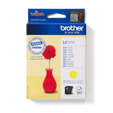 Original Brother LC121Y LC-121 Tintenpatrone gelb (ca. 300 Seiten)