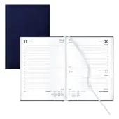  Buchkalender Tagesplaner 2026 von Lediberg, DIN A5, blau 