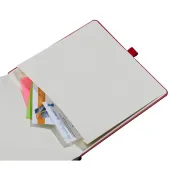  Notizbuch UNMÖGLICHES MÖGLICH MACHEN von Lediberg, quadratisch, kariert, rot 