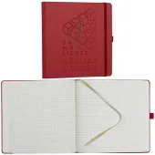  Notizbuch UNMÖGLICHES MÖGLICH MACHEN von Lediberg, quadratisch, kariert, rot 