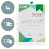  100 transparente, genarbte Prospekthüllen 4704 von LEITZ, 0,10 mm Stärke, DIN A4 
