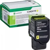  Original Lexmark C242XY0 C/MC2425/2535 Toner gelb extra High-Capacity return program (ca. 3.500 Seiten) 