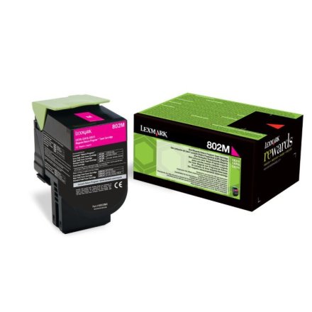 Original Lexmark 802M 80C20M0 Toner magenta return program (ca. 1.000 Seiten)