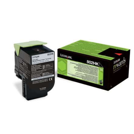 Original Lexmark 802HK 80C2HK0 Toner schwarz return program (ca. 4.000 Seiten)