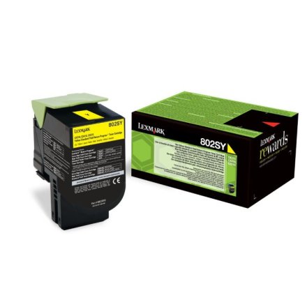 Original Lexmark 802SY 80C2SY0 Toner gelb return program (ca. 2.000 Seiten)