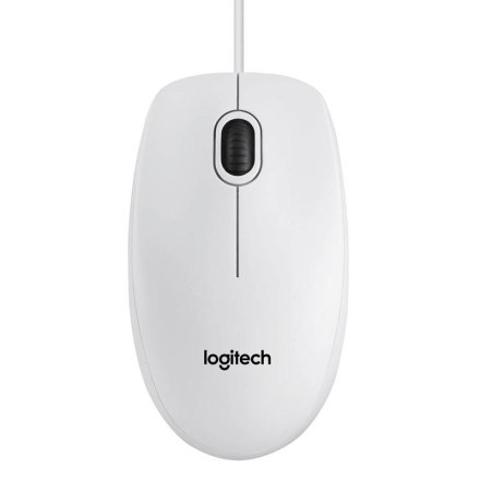 Logitech B100 Maus kabelgebunden weiß