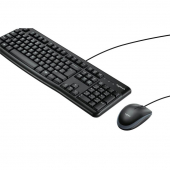  Logitech Desktop MK120 Tastatur-Maus-Set kabelgebunden schwarz 