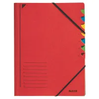 Ordnungsmappe 3907 von LEITZ, DIN A4, 7 Fächer, rot