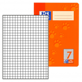  OXFORD Schulheft DIN A5 7 mm Lineatur 7 kariert ohne Rand, orange 