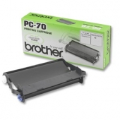  Restposten! Original Brother PC-70 Thermo-Transfer-Rolle mit Kassette (ca. 140 Seiten) 