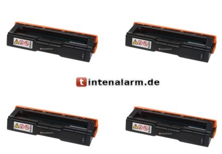 4 Toner von tintenalarm.de ersetzt Ricoh 406094, 406097, 406099, 406106