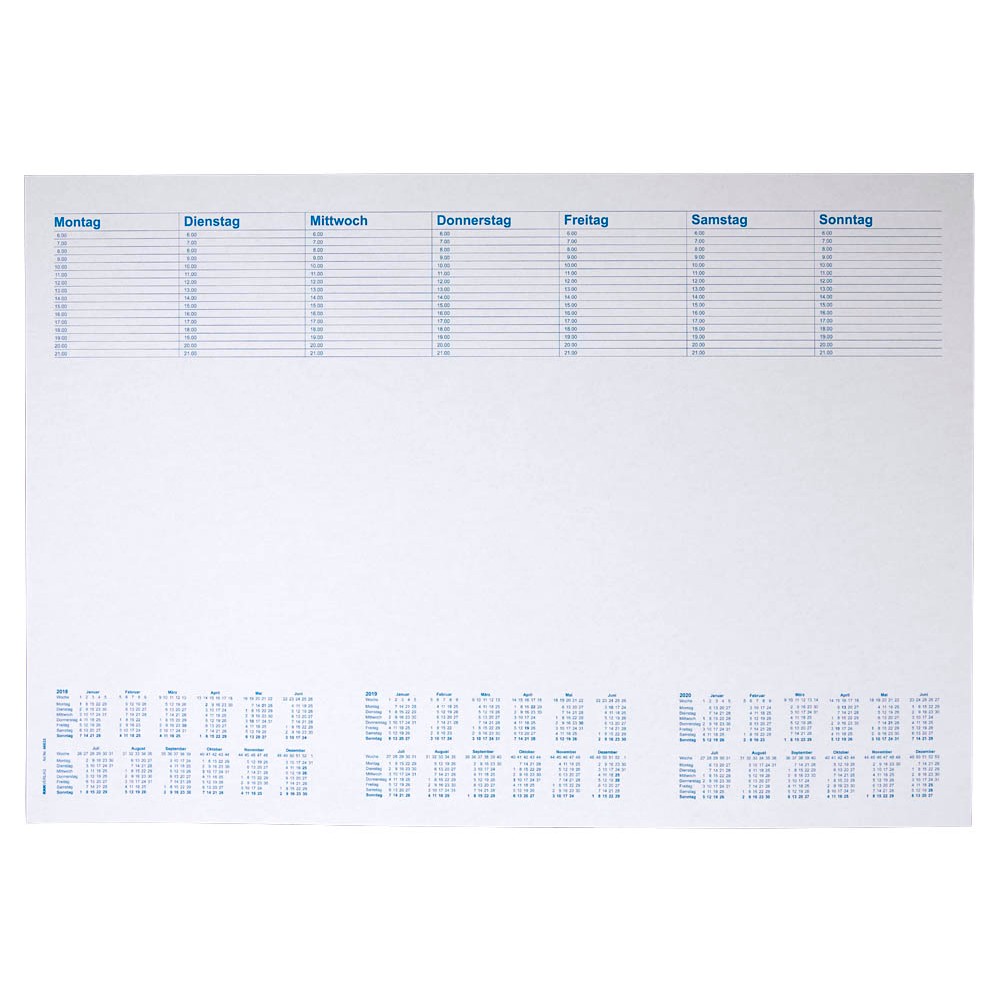 Schreibtischunterlage Office mit Kalender von RNK-Verlag, 30 Blatt,weiß