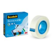 Klebefilm Removable von Scotch, matt 1,9 cm x 33,0 m, 1 Rolle