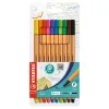  10 Fineliner point 88 von STABILO, farbsortiert, 0,4 mm 