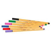  6 Fineliner point 88 von STABILO, farbsortiert, 0,4 mm 