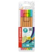  6 Fineliner point 88 NEON von STABILO, farbsortiert, 0,4 mm 
