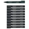  10 Permanentmarker Lumocolor von STAEDTLER, schwarz 
