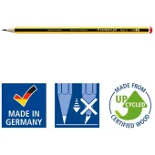  12 Bleistifte Noris 120 von STAEDTLER, HB, schwarz/gelb 
