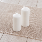  Stumpenkerzen, weiß - 2 Stück 