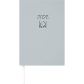  Buchkalender Tagesplaner 2026 von ZETTLER KALENDER, DIN A5, hellgrau 