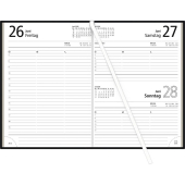  Buchkalender Tagesplaner 2026 von ZETTLER KALENDER, DIN A5, schwarz 