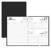 Buchkalender Tagesplaner 2026 von ZETTLER KALENDER, DIN A5, schwarz 