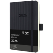  Taschenkalender Conceptum 2026 von Sigel, DIN A6, schwarz 
