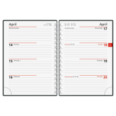  Taschenkalender mit Spirale 2026 von rido idé, DIN A6, blau 