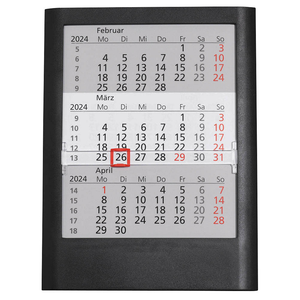 Tischkalender 2024/2025 schwarz