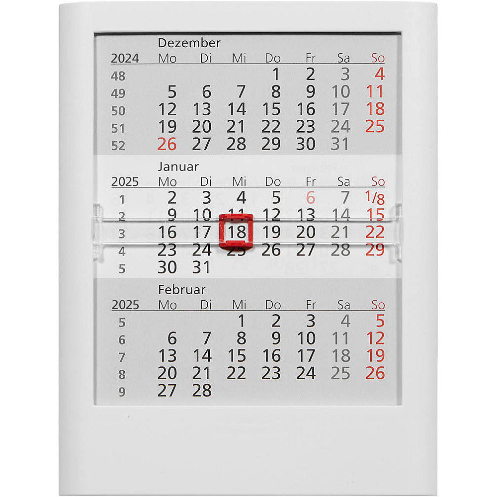 Tischkalender 2024/2025 weiß