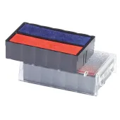  2 Ersatzstempelkissen 6/4850 von trodat, blau/rot 