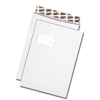 100 Versandtaschen von Dots, mit Fenster, 120 g/qm, DIN C4
