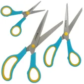  Scheren-Set Easy Grip von WESTCOTT, Rechtshänder, türkis/melonengelb 