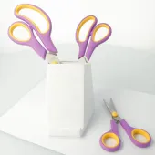  Scheren-Set Easy Grip von WESTCOTT, Rechtshänder, cassis/melonengelb 